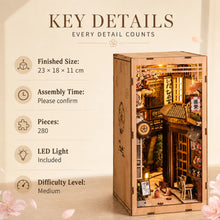 HANTANG STYLE Light-Up Miniature House Kit | Lantern Street DIY Book Nook