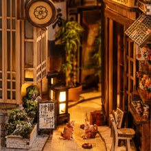 HANTANG STYLE Light-Up Miniature House Kit | Lantern Street DIY Book Nook