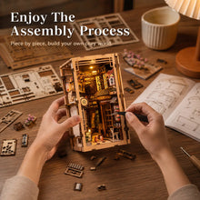 HANTANG STYLE Light-Up Miniature House Kit | Lantern Street DIY Book Nook