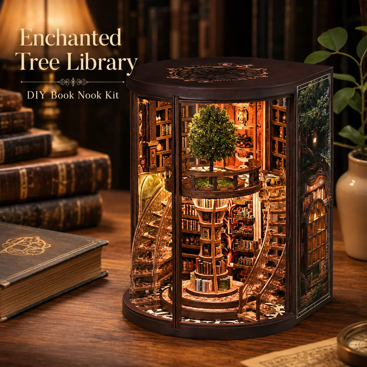 Wisdom Tree Ring DIY Book Nook Kit