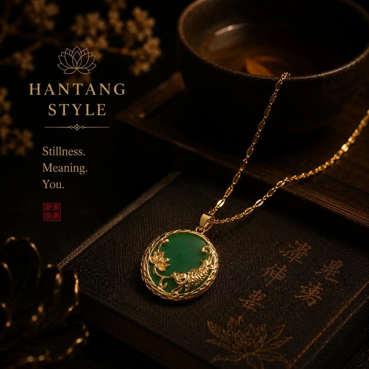 Zen Ritual Pendant – Handcrafted Oriental Necklace for Mindful Living HanTang Studio