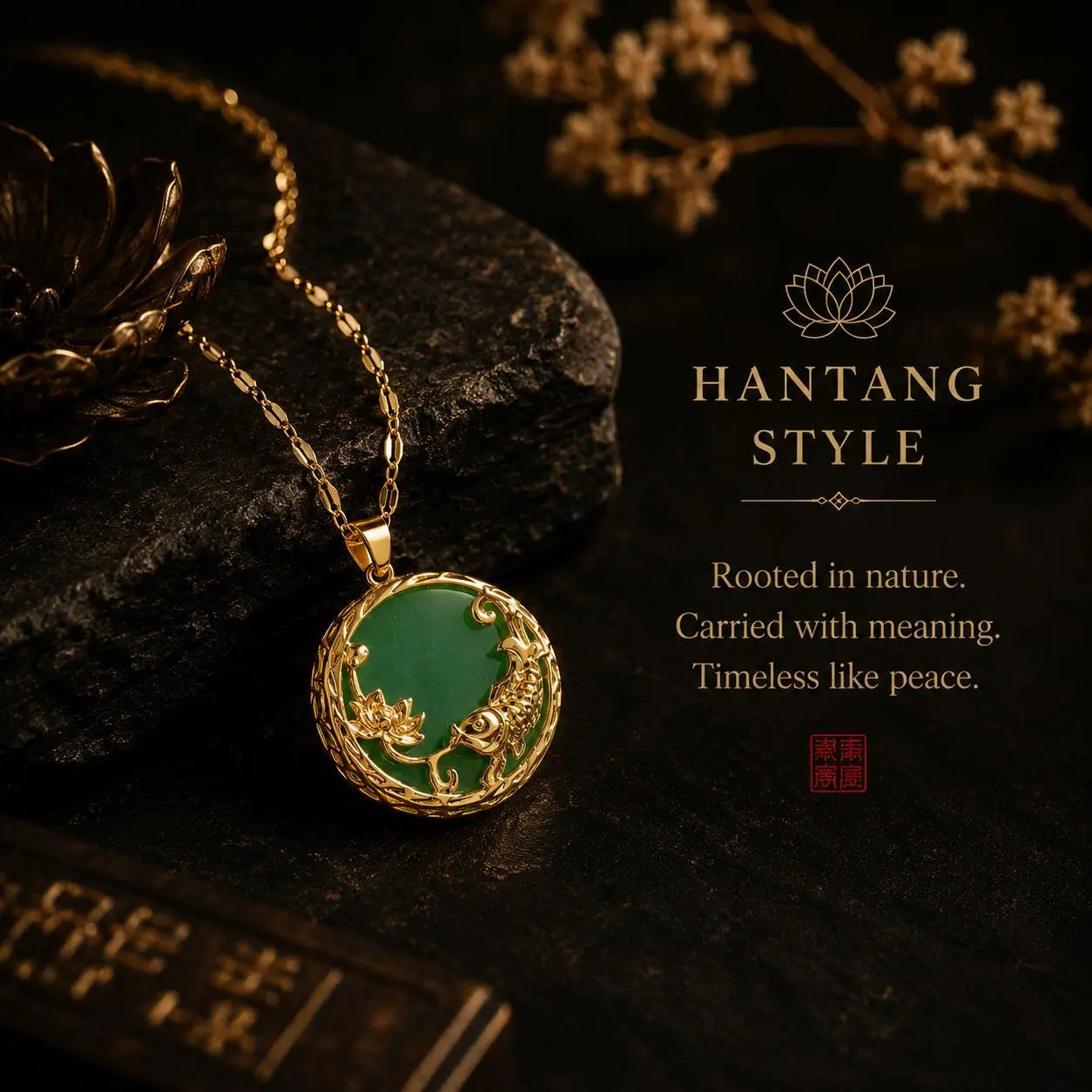 Zen Ritual Pendant – Handcrafted Oriental Necklace for Mindful Living HanTang Studio