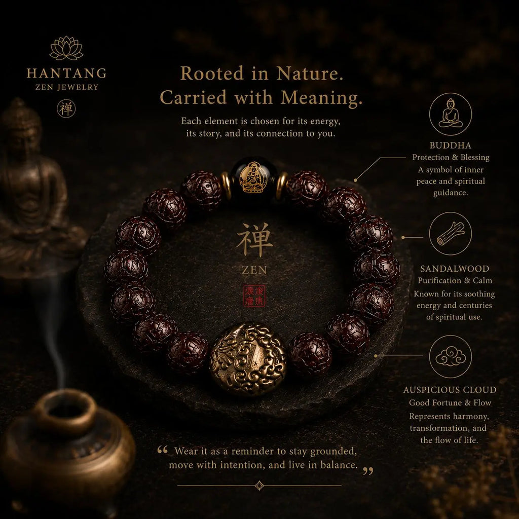 Buddhist Protection Bracelet — Ksitigarbha Guardian Beads HANTANG STYLE