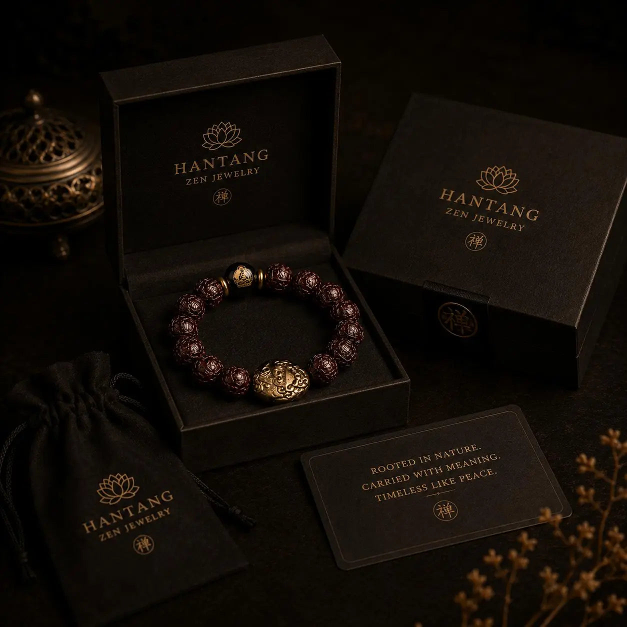 Buddhist Protection Bracelet — Ksitigarbha Guardian Beads HANTANG STYLE