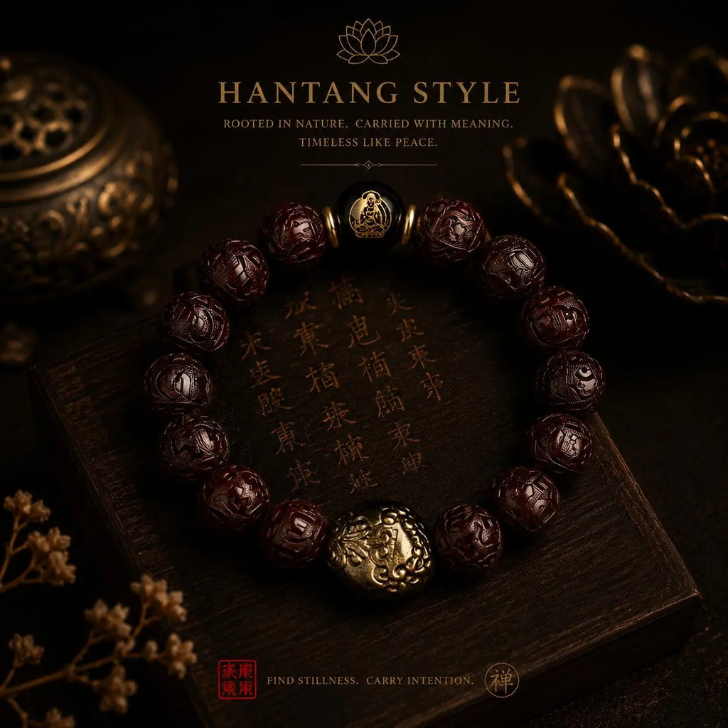 Buddhist Protection Bracelet — Ksitigarbha Guardian Beads HANTANG STYLE
