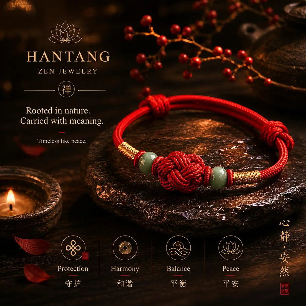 Red Fate Knot Bracelet — Eastern Spiritual Protection Jewelry HANTANG STYLE
