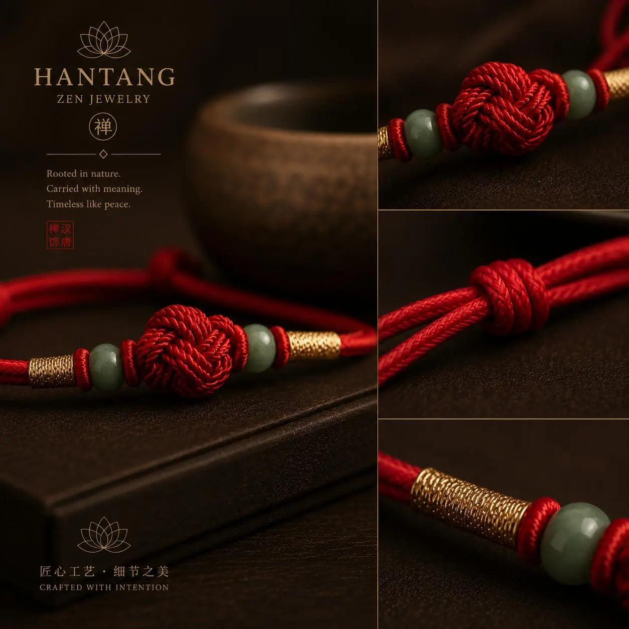 Red Fate Knot Bracelet — Eastern Spiritual Protection Jewelry HANTANG STYLE