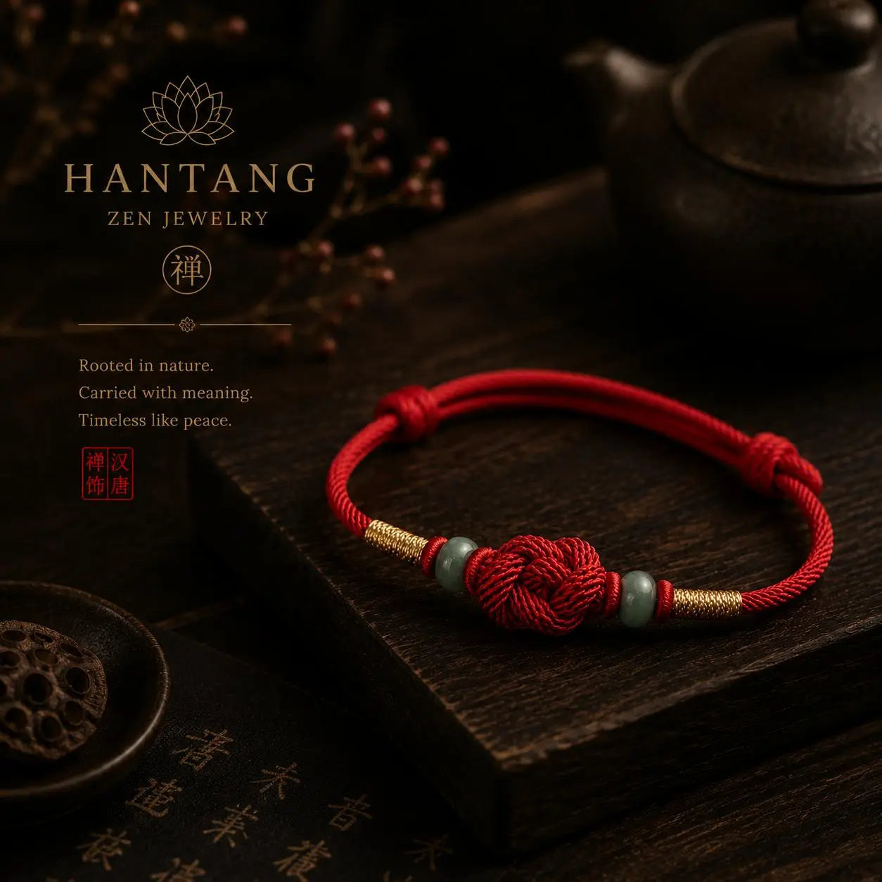Red Fate Knot Bracelet — Eastern Spiritual Protection Jewelry HANTANG STYLE