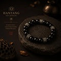 Obsidian Cross Guardian Bracelet — Gothic Spiritual Protection Jewelry HANTANG STYLE