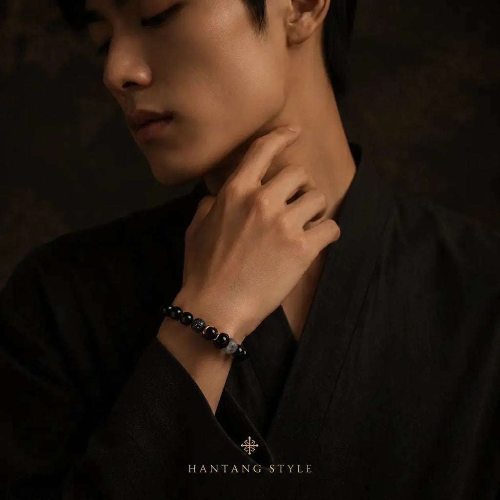 Black Pixiu Obsidian Bracelet — Eastern Wealth & Protection Jewelry HANTANG STYLE