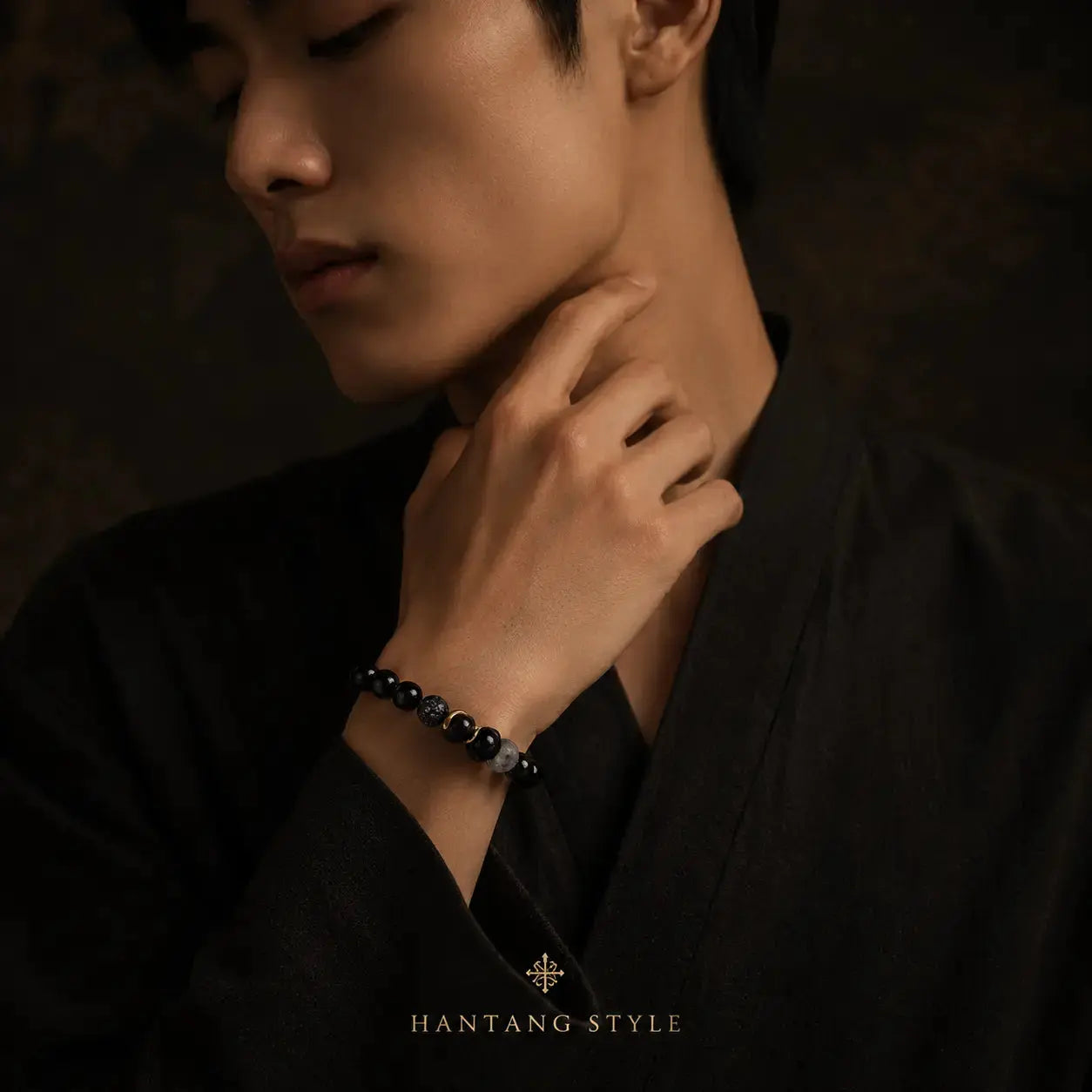 Black Pixiu Obsidian Bracelet — Eastern Wealth & Protection Jewelry HANTANG STYLE