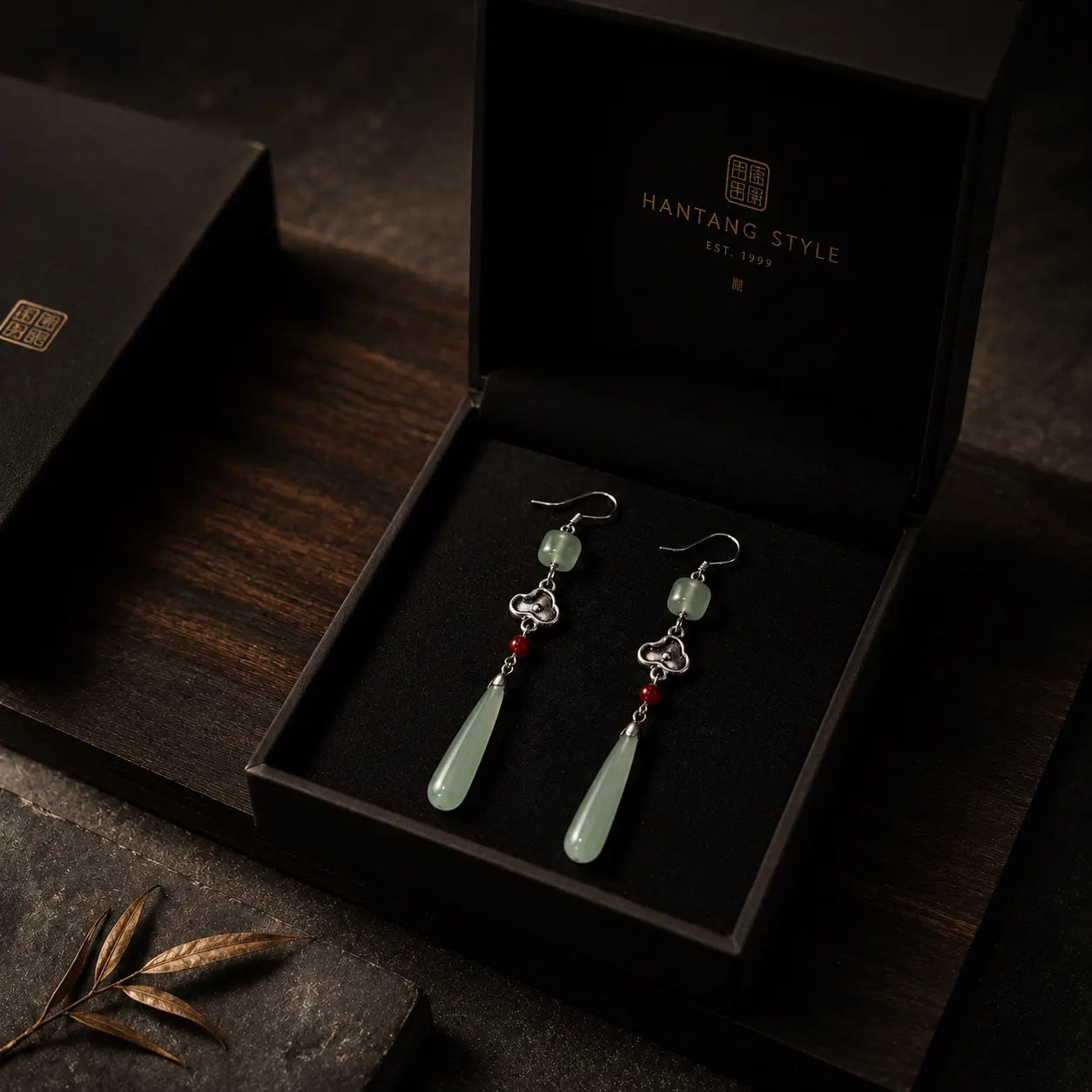Celadon Drop Earrings — Eastern Jade Zen Jewelry