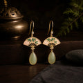 Jade Fan Drop Earrings — Eastern Quiet Luxury Jewelry