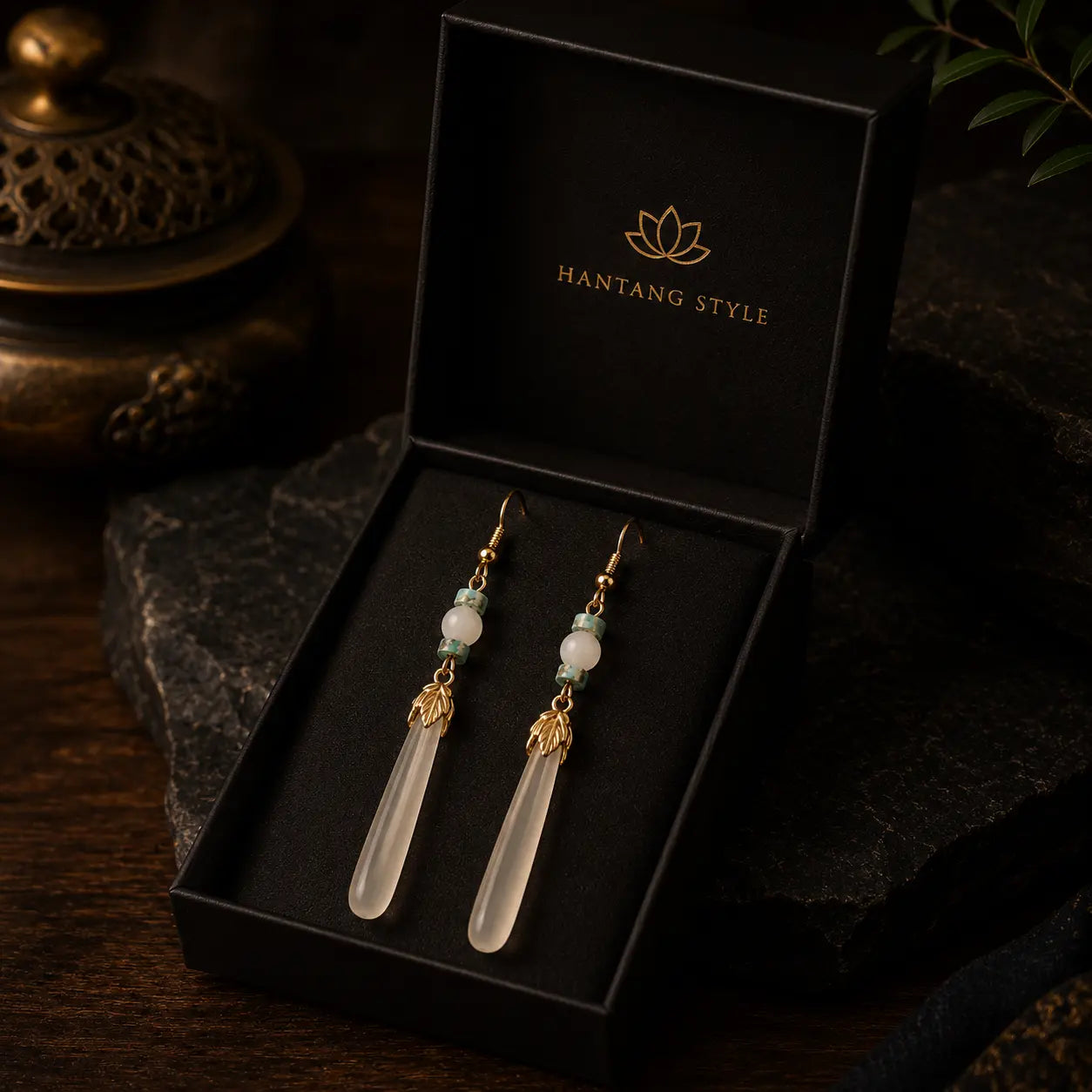 Jade Dew Drop Earrings