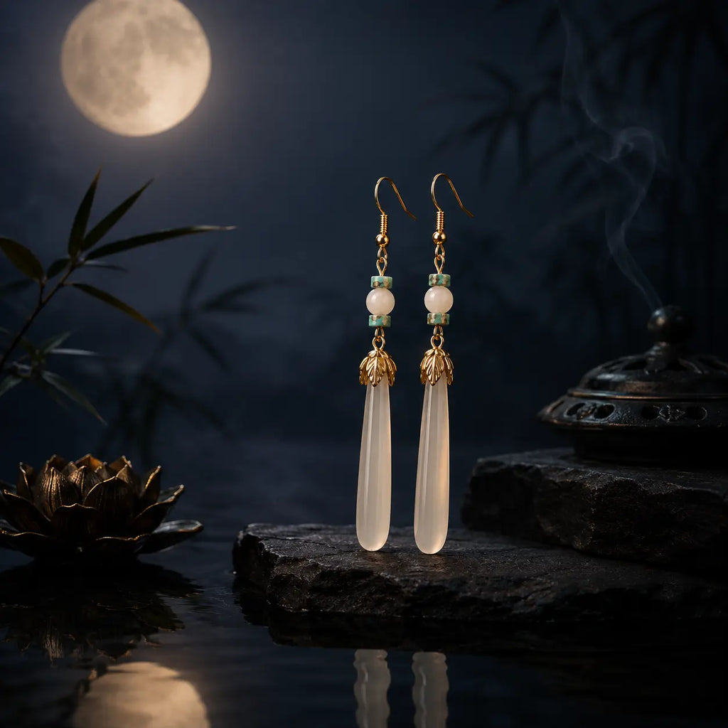 Jade Dew Drop Earrings