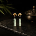 Golden Bamboo Jade Earrings