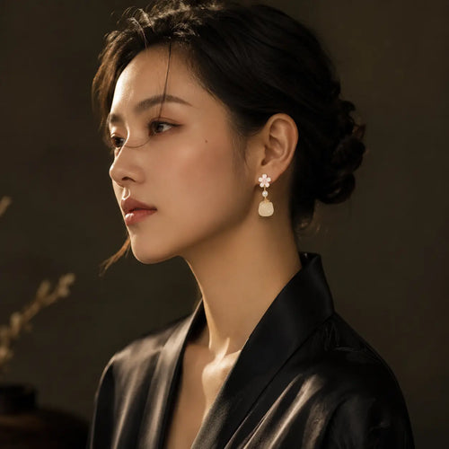 Cherry Blossom Moon Earrings