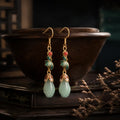 Jade Lotus Whisper Earrings