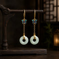 Butterfly Jade Moon Earrings