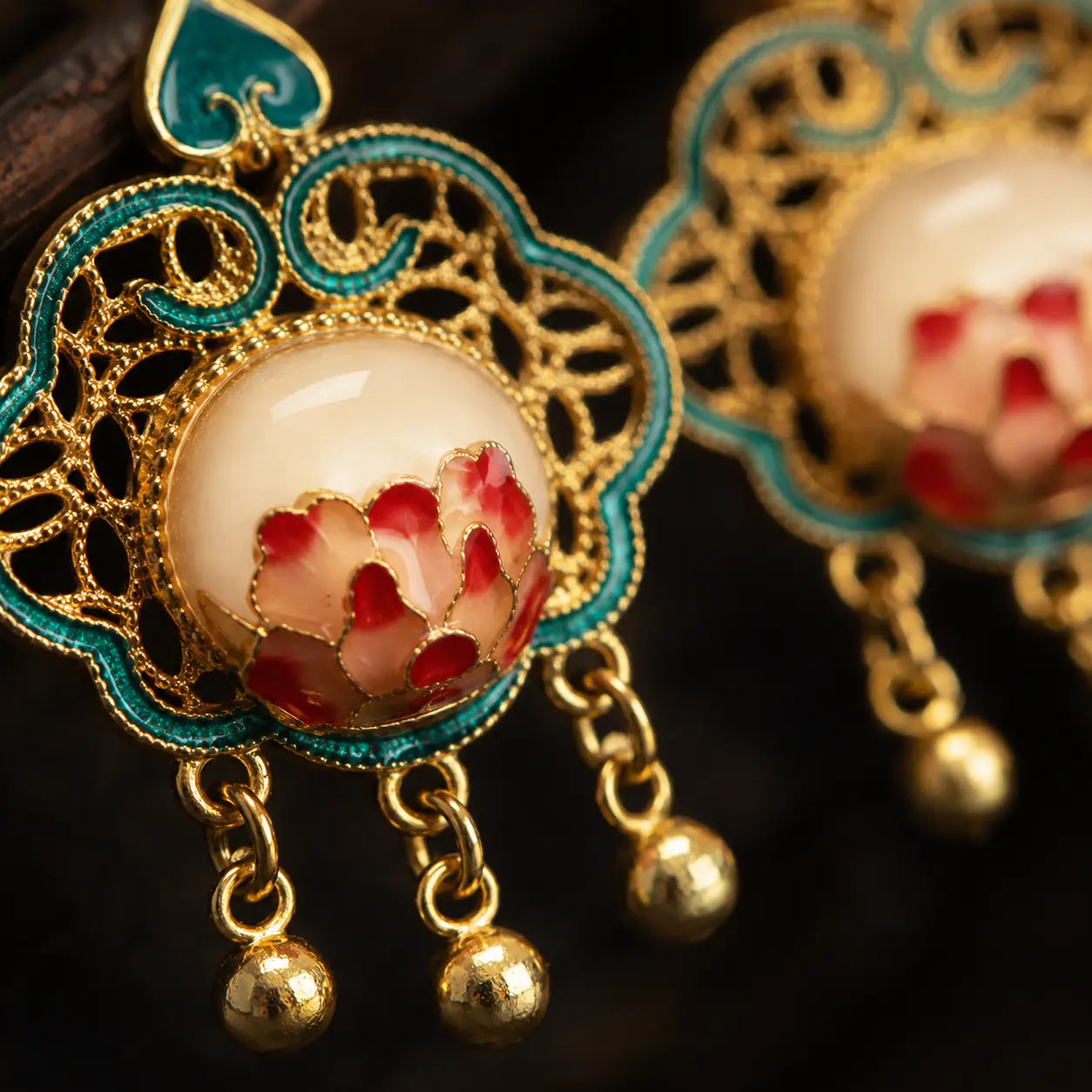 Lotus Palace Lantern Earrings