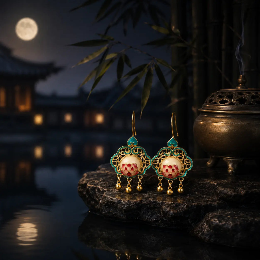 Lotus Palace Lantern Earrings