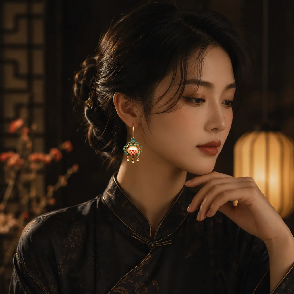 Lotus Palace Lantern Earrings