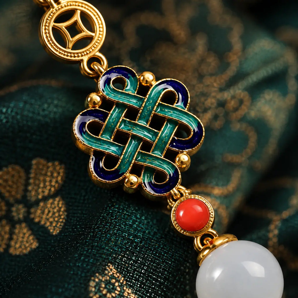 Imperial Knot Jade Earrings