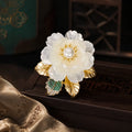 Imperial Peony Pearl Brooch