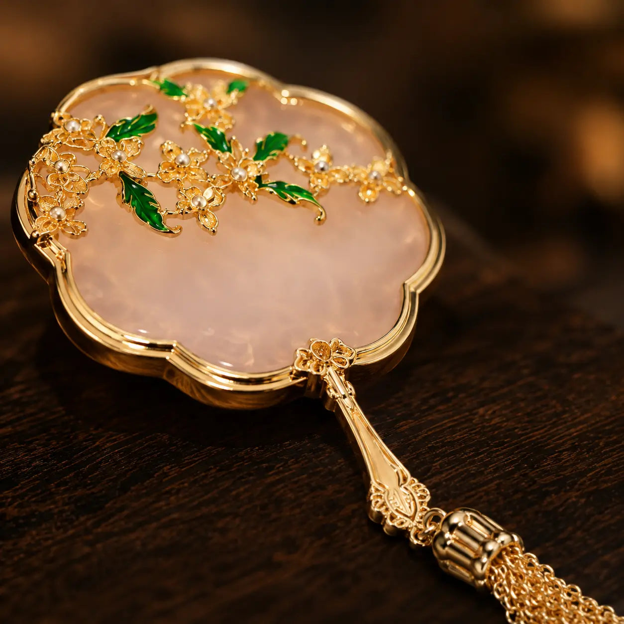 Golden Blossom Palace Tassel Brooch