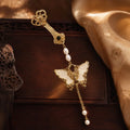 Imperial Butterfly Pearl Tassel Brooch