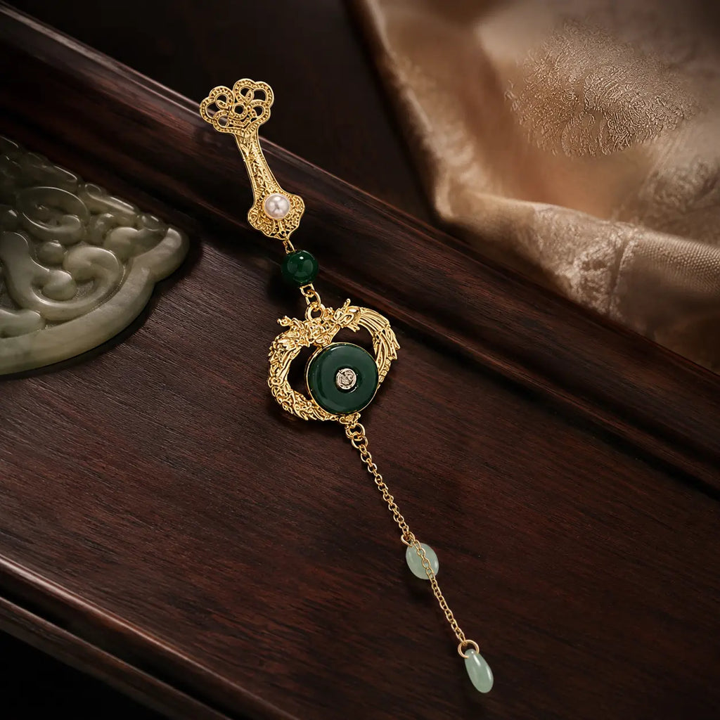 Phoenix Jade Palace Tassel Hairpin