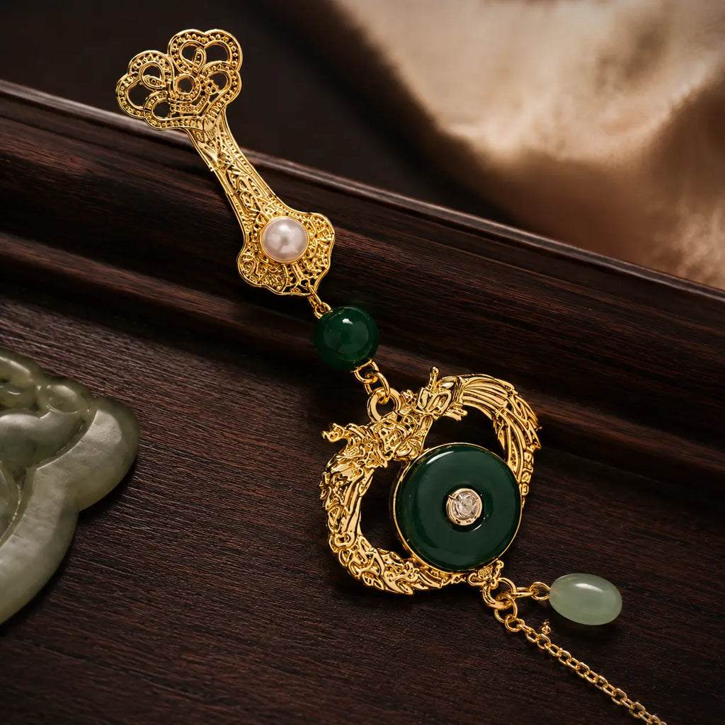 Phoenix Jade Palace Tassel Hairpin