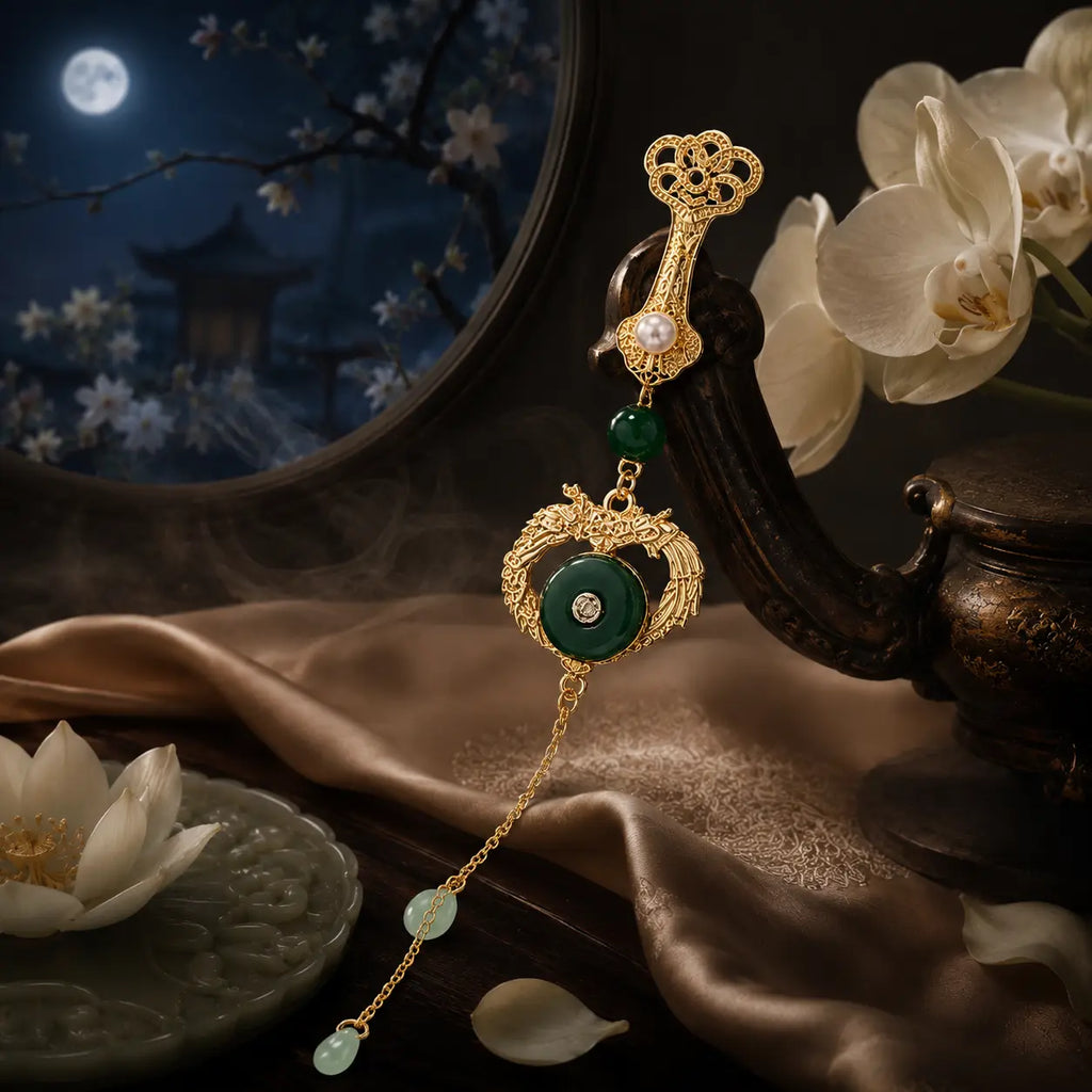Phoenix Jade Palace Tassel Hairpin