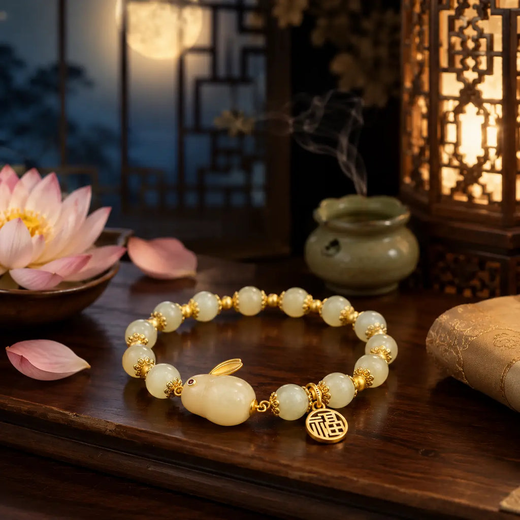 Imperial Fortune Gourd Jade Bracelet