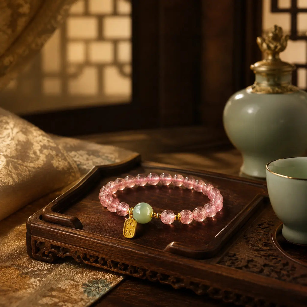Blush Jade Fortune Bracelet
