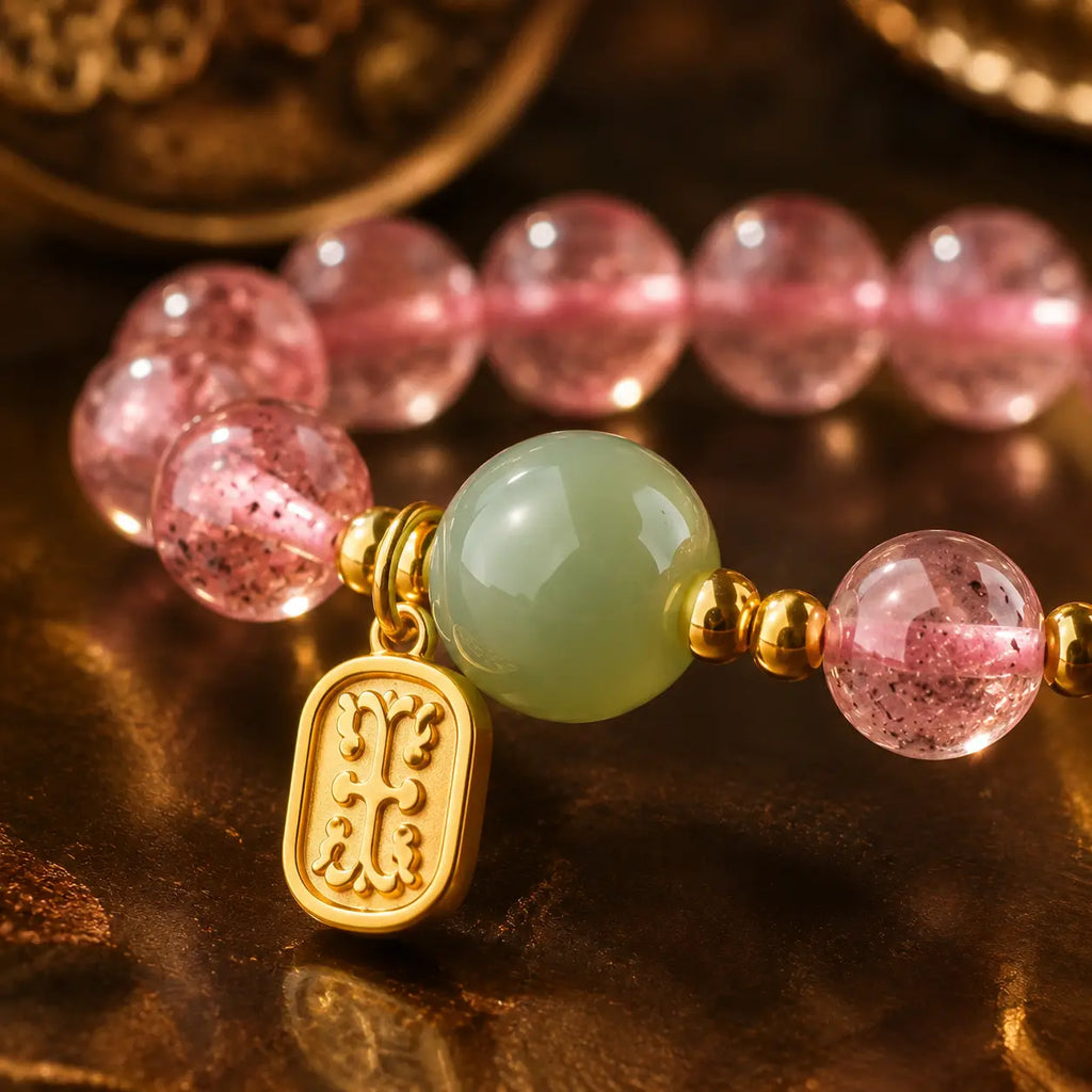 Blush Jade Fortune Bracelet