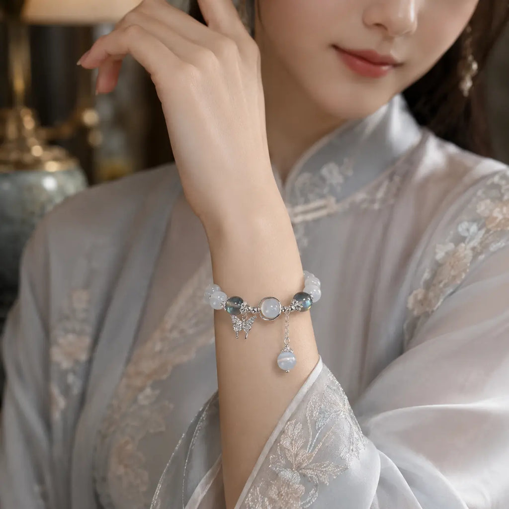 Moon Butterfly Jade Bracelet