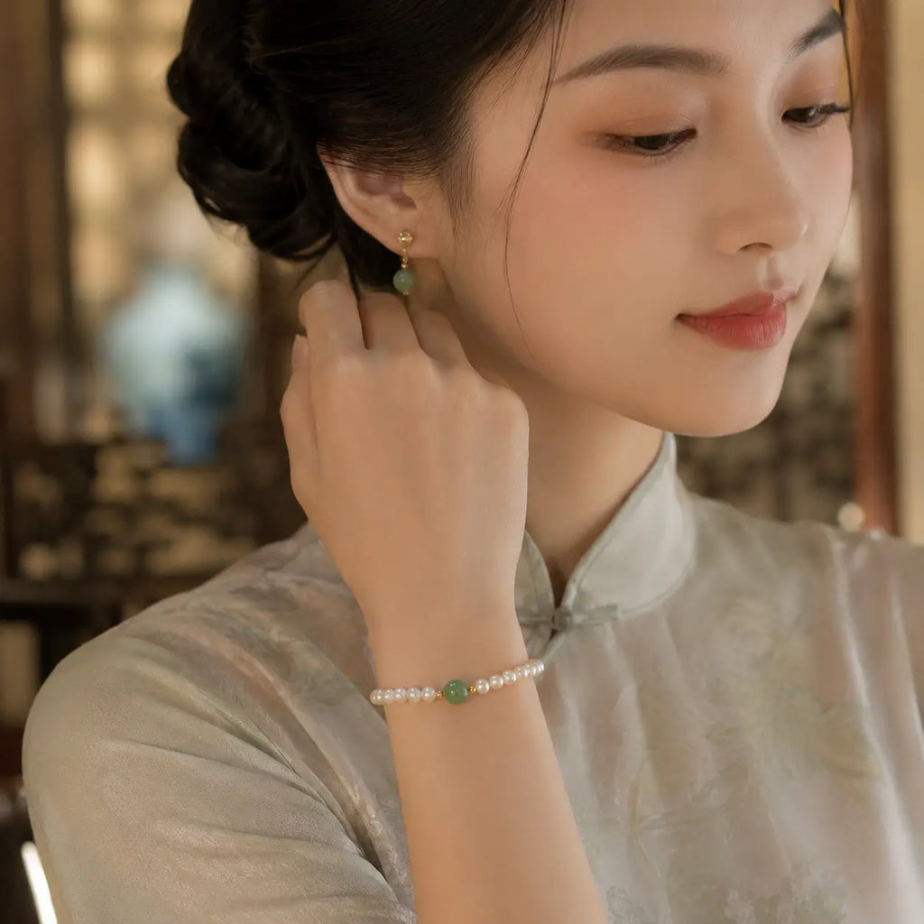Imperial Pearl Jade-Inspired Necklace