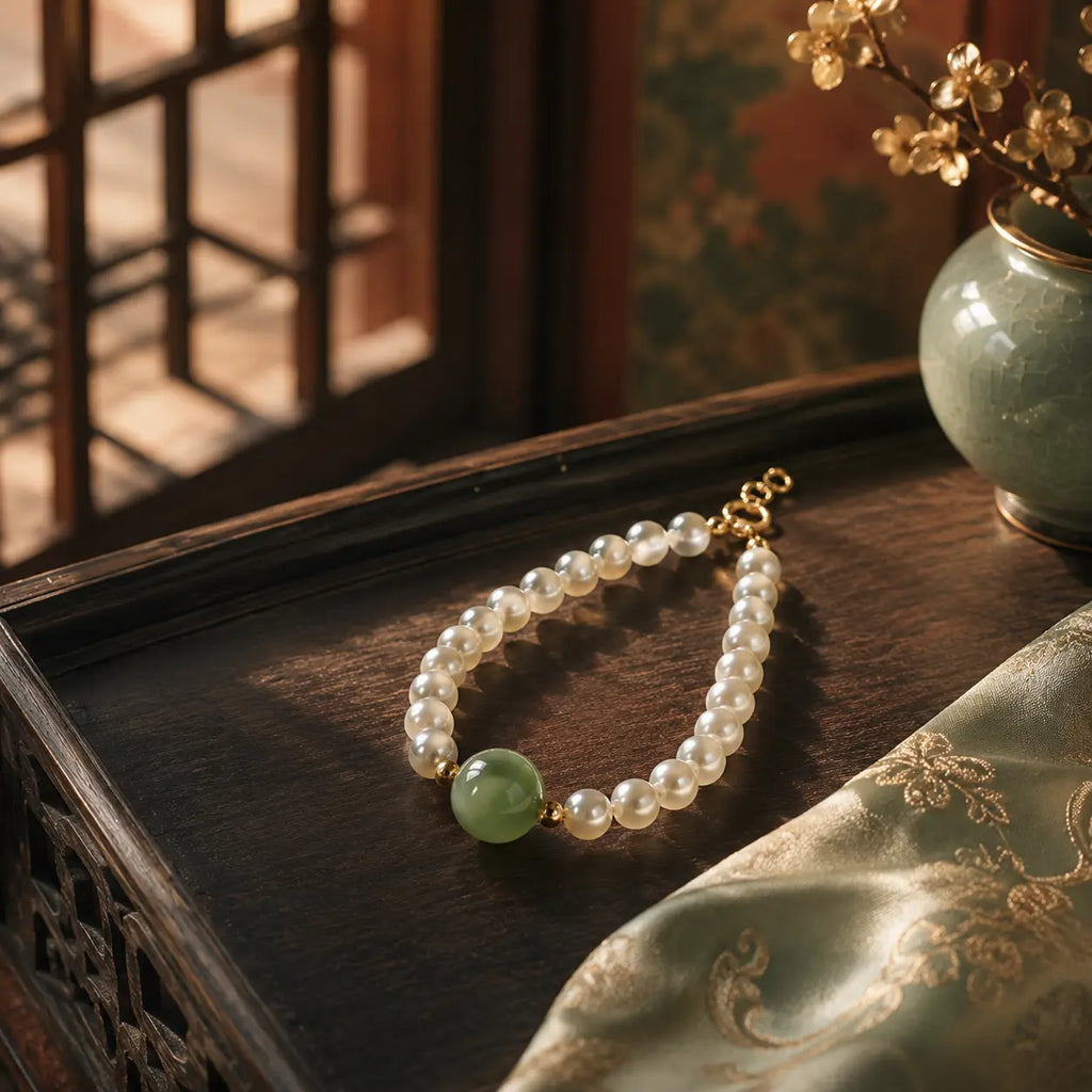 Imperial Pearl Jade-Inspired Necklace
