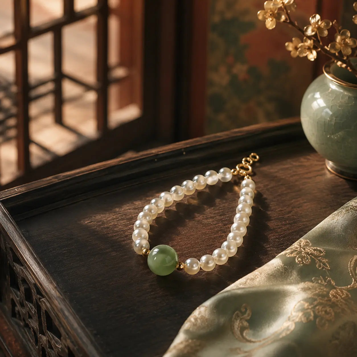 Imperial Pearl Jade-Inspired Necklace