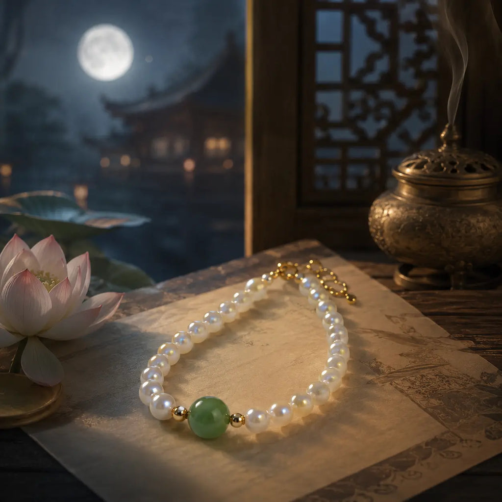 Imperial Pearl Jade-Inspired Necklace