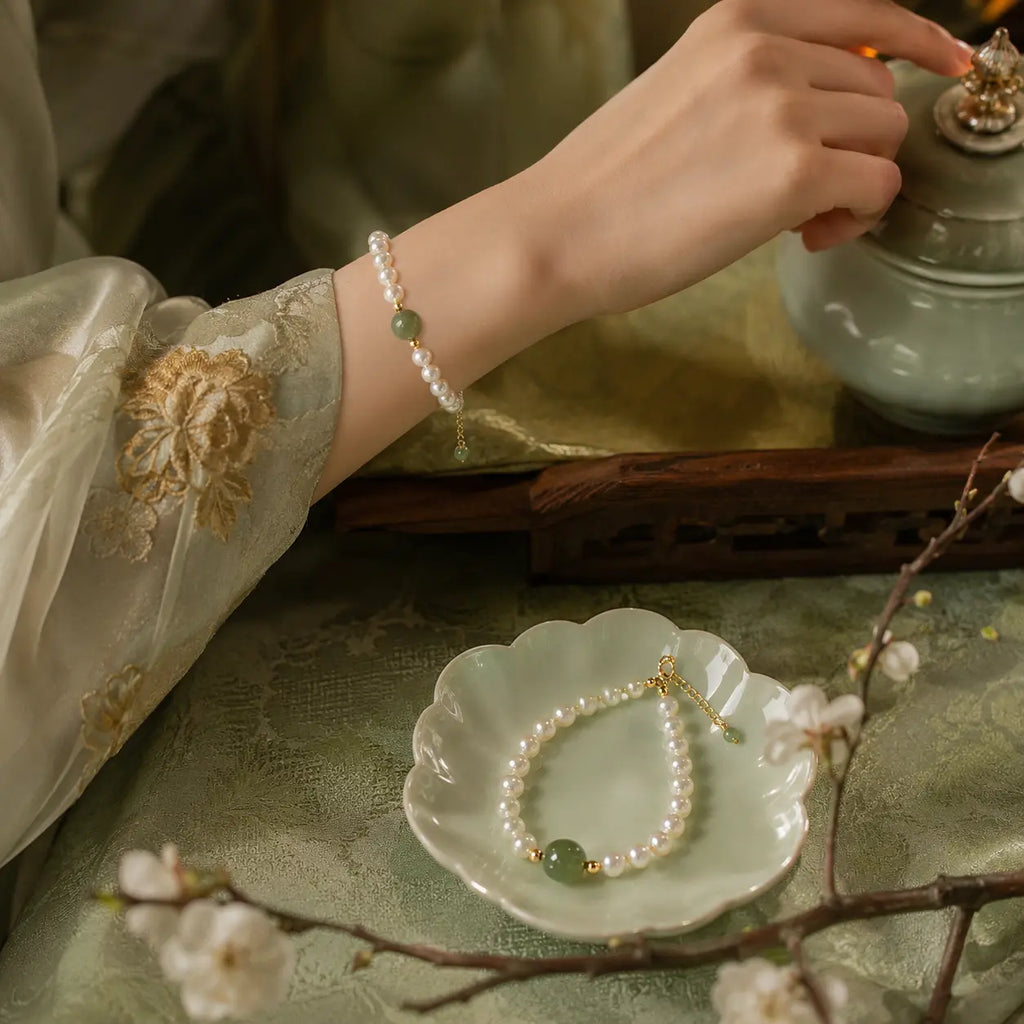 Imperial Pearl Jade-Inspired Necklace
