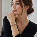 Azure Jade Pearl Charm Bracelet