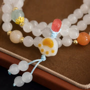 White Jade-Inspired Wrap Bracelet for Everyday Elegance