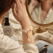 White Jade-Inspired Wrap Bracelet for Everyday Elegance