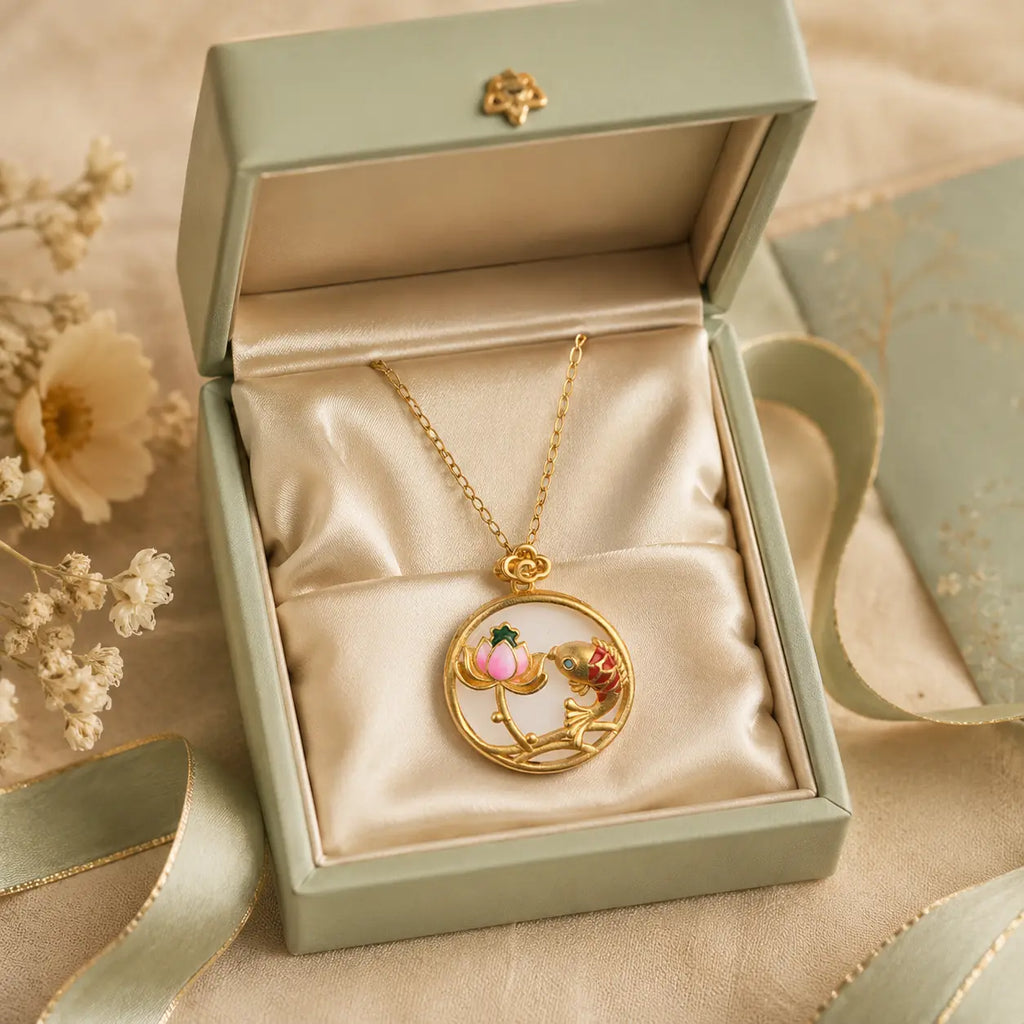 Imperial Lotus Koi Pendant Necklace