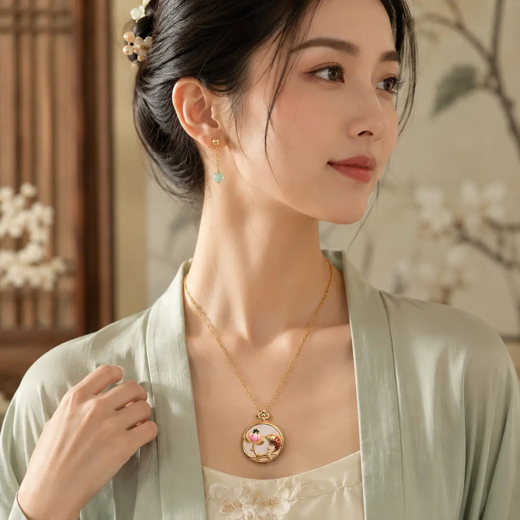 Imperial Lotus Koi Pendant Necklace
