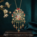Imperial Koi Palace Lantern Pendant Necklace