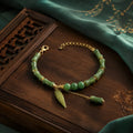 Emerald Bamboo Court Bead Bracelet