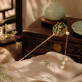 Bamboo Pearl Court Tassel Hairpin
